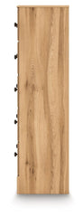 Aleaport - Five Drawer Chest - Warm Brown
