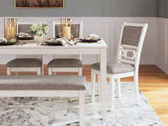 Erinberg - Antique White - Dining Room Table Set (Set of 6)