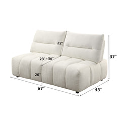 Loanna - Modular Loveseat - White