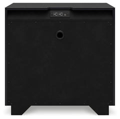 Londer - Black - Two Drawer Night Stand