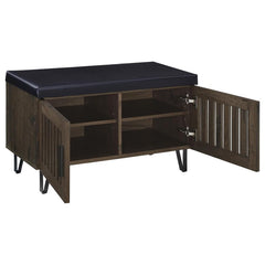 Brixton - 2-Door Padded Entryway Shoe Storage Bench