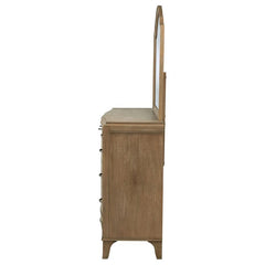 Trenton - 6-Drawer Bedroom Dresser With Mirror - Washed Mango
