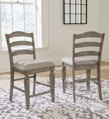 Lodenbay - Antique Gray - Upholstered Barstool (Set of 2)