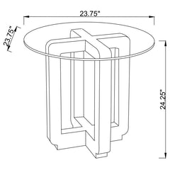 Acklin - Round Clear Glass Top Table