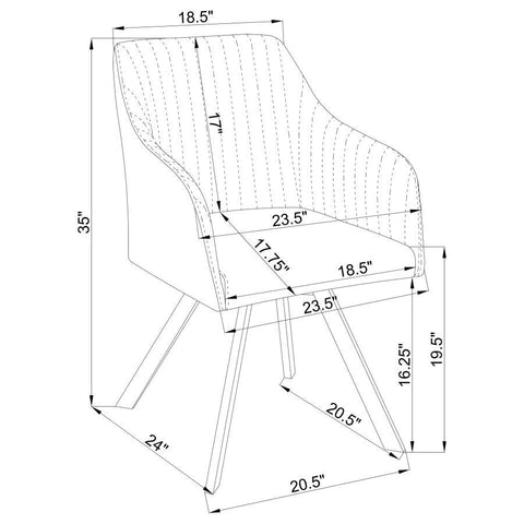 Arika - Upholstered Swivel Dining Arm Chair