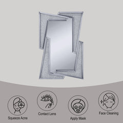 Noralie - 47" Accent Mirror - Mirrored & Faux Diamonds