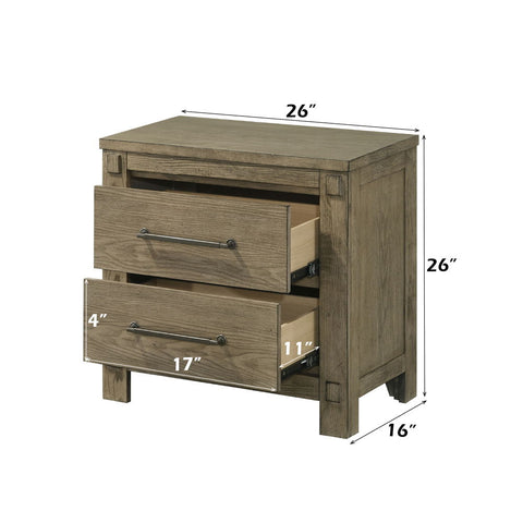 Colton - Nightstand - Antique White Oak