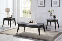 Zemocryss - Coffee Table - Marble & Dark Brown Finish