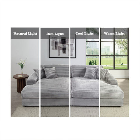 Hilde - Sectional Sofa With 4 Pillows