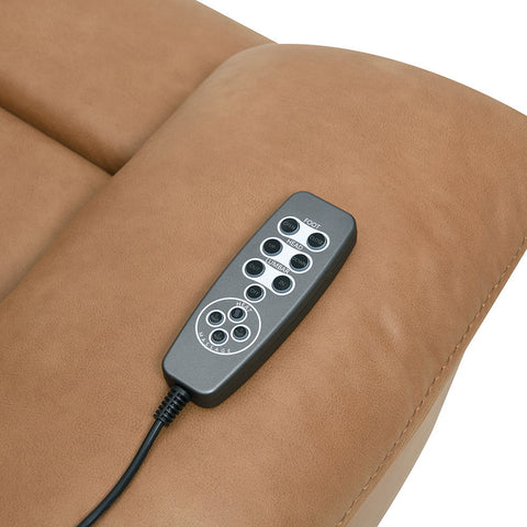 Chavis - Power Motion Loveseat With USB & Power Headrest - Brown
