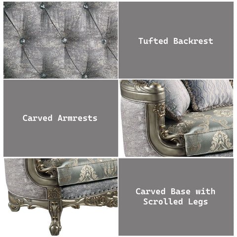 Miliani - Sofa With 5 Pillows - Antique Bronze