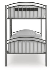 Lanceburg - Twin/Twin Bunk Bed With Ladder - Gray