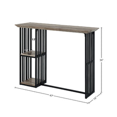 Zudora - Counter Height Table - Oak & Sandy Black