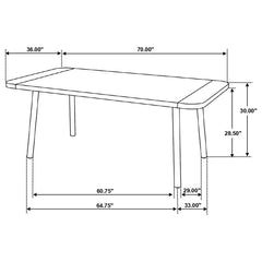 Maverick - Solid Wood Dining Table - Natural Mango