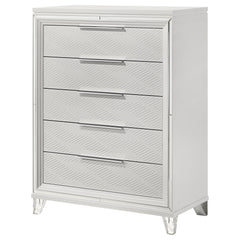 Marmore - 5-Drawer Bedroom Chest Of Drawers - White