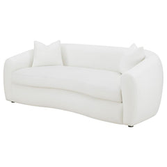 Isabella - Upholstered Tight Back Sofa - White