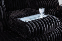 Rhine Falls - Reclining Power Sofa With Drop Down Table - Onyx