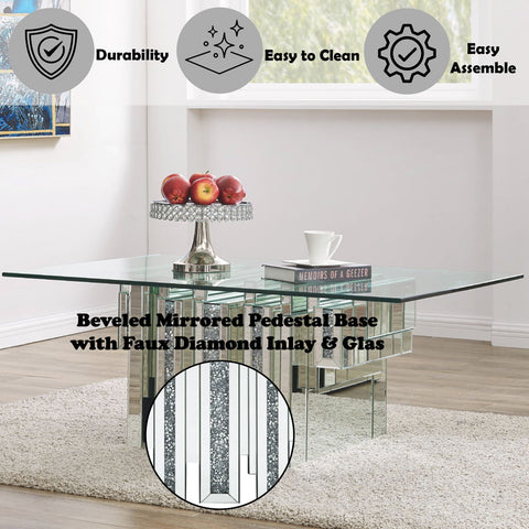 Noralie - Coffee Table - Mirrored - 18"