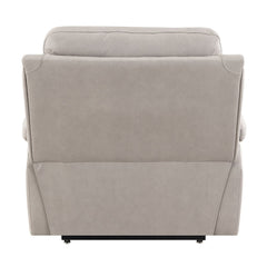 Chriki - Power Recliner With Lift & Heating & Massage - Beige Chenille & Black Finish