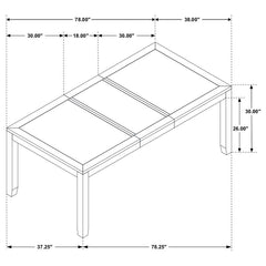 Elodie - Rectangular Extension Leaf Dining Table - Black