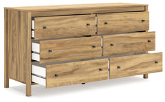 Bermacy - Light Brown - Six Drawer Dresser