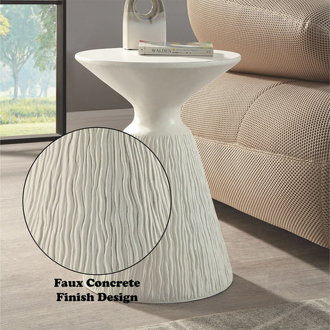 Duane - Accent Table - Natural White Finish