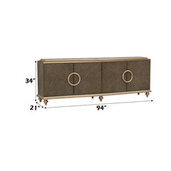 Console Cabinet - Light Brown