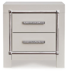 Zyniden - Silver - Two Drawer Night Stand