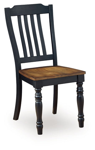 Clorazi - Dining Room Side Chair (Set of 2) - Black / Brown