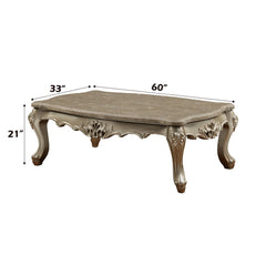 Ranita - Coffee Table - Marble & Champagne