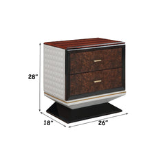 Jamonica - Nightstand With 2 Drawers - Dark Brown