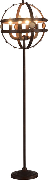 Benie - Floor Lamp - Brown, Dark