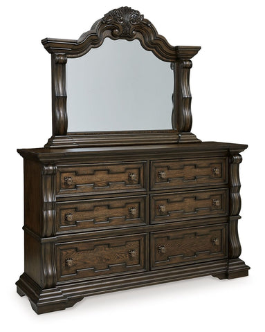 Maylee - Dark Brown - Dresser And Mirror