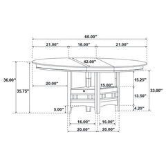 Lavon - Oval Extension Counter Dining Table - Espresso