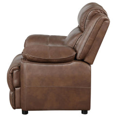 Ellington - Upholstered Padded Arm Accent Chair - Dark Brown