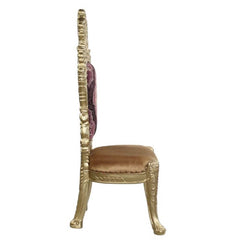 Bernadette - Side Chair (Set of 2) - Pattern Fabric & Gold Finish