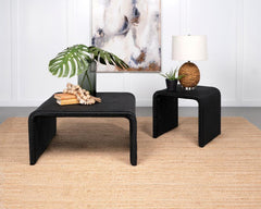 Cahya - Woven Rattan Square Coffee Table - Black