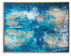 Scarlite - Teal / Gold Finish - Wall Art