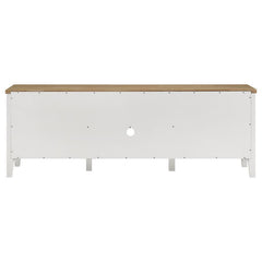 Hollis - 2 Door Wood TV Stand With Drawer - Brown And White