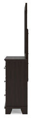 Covetown - Dark Brown - Dresser And Mirror