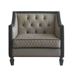 House - Beatrice Chair - Tan PU, Black PU & Charcoal Finish