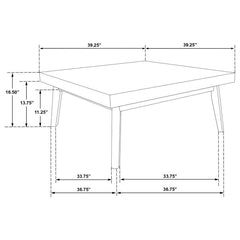 Westerly - Square Wood Coffee Table - Walnut Brown