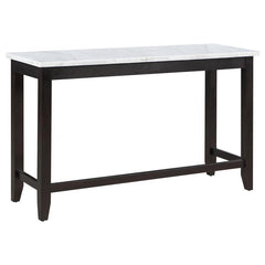 Toby - Marble Counter Dining Table - Rustic Espresso