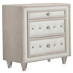 Antonella - 3-Drawer Upholstered Nightstand