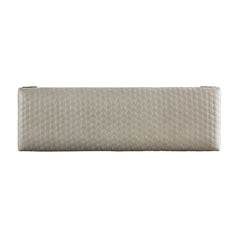 House - Beatrice Bench - Two Tone Beige Fabric, Charcoal Finish