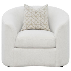 Rainn - Boucle Upholstered Sloped Arm Accent Chair - Latte