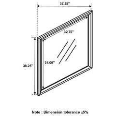 Brandon - Framed Dresser Mirror - Medium WArm - Brown