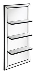 Oriel - Rectangular 3-Shelf Wall Mirror - Silver