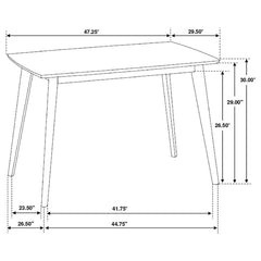 Kersey - 5 Piece Rectangular Dining Table Set - Chestnut