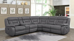 Higgins - Upholstered LAF Power Loveseat - Gray